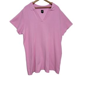 Gap 100% Cotton Pink Polo Style Collared Minidress Size XXL